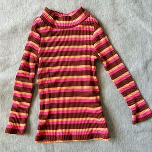 Old Navy Multicolor Striped Turtleneck Sweater